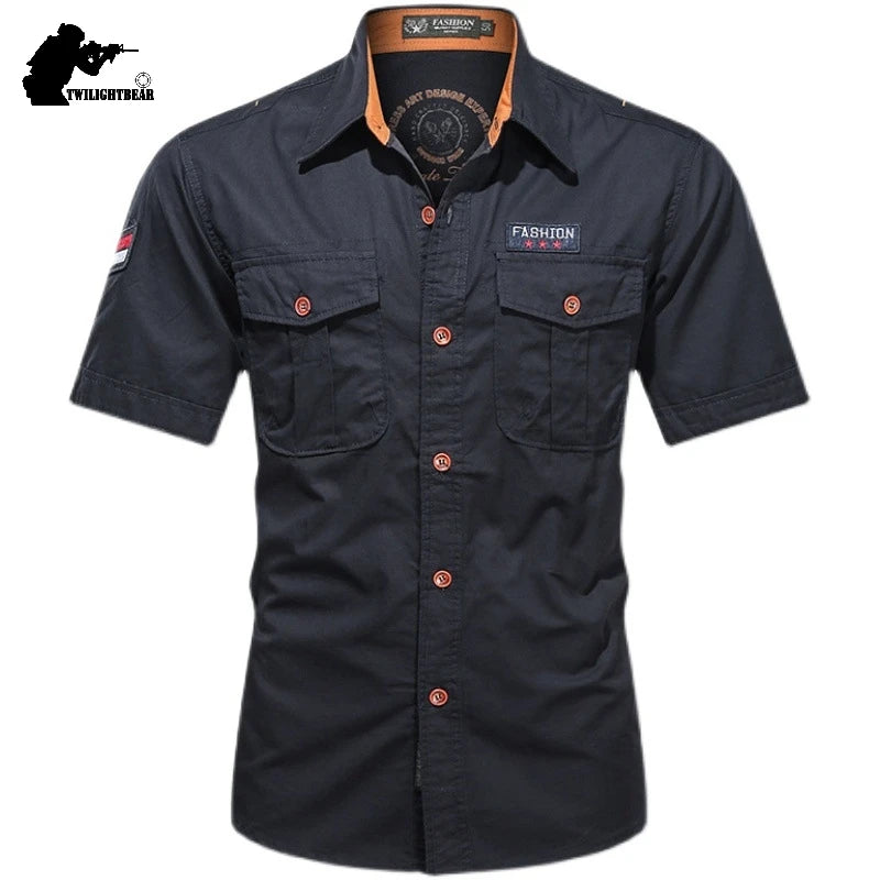 New Men's Casual Shirts Short Sleeve